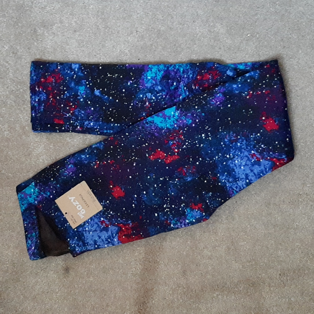 NEW Just Cozy Space Themed Fleece-Lined Leggings NWT